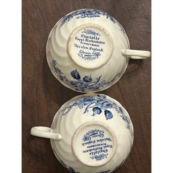 (2) Royal Staffordshire Teacups - Charlotte Blue - Picture 2 of 5